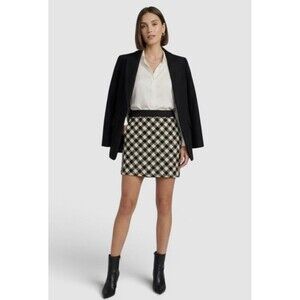 NWT White House Black Market Lady Like Plaid Pencil Skirt Wool Blend Size 0
